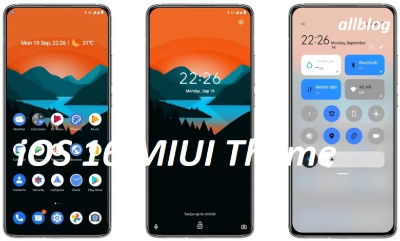 iOS 16 MIUI Theme