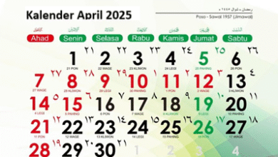 Kalender April 2025