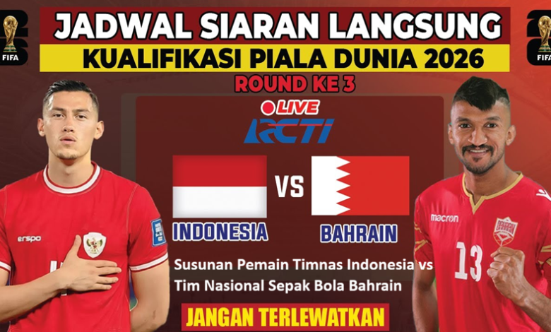Susunan Pemain Timnas Indonesia vs Tim Nasional Sepak Bola Bahrain